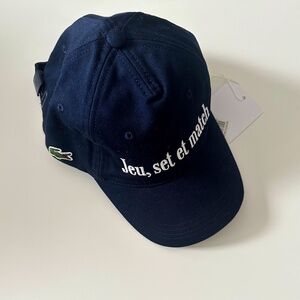 Lacoste X Bandier Embroidered Baseball Hat (Navy)